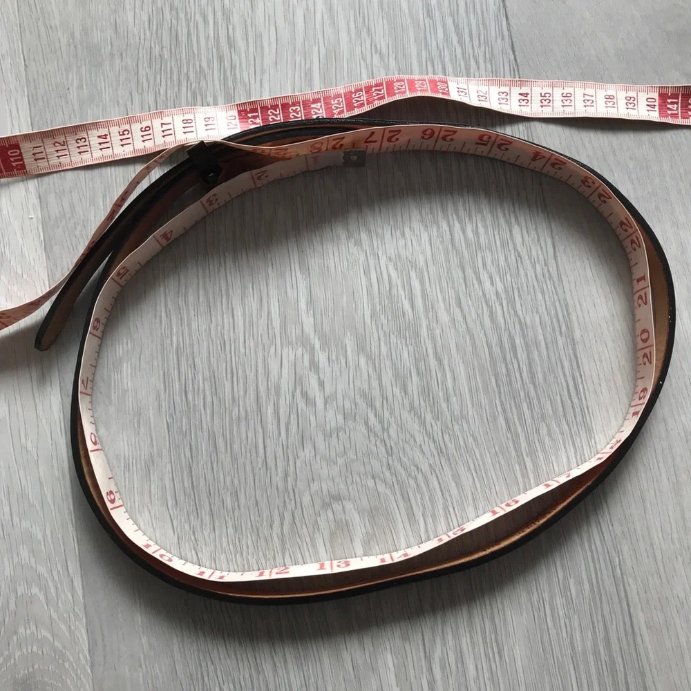 CK CALVIN KLEIN LEATHER SKINNY BROWN COATED BELT WOMENS XS